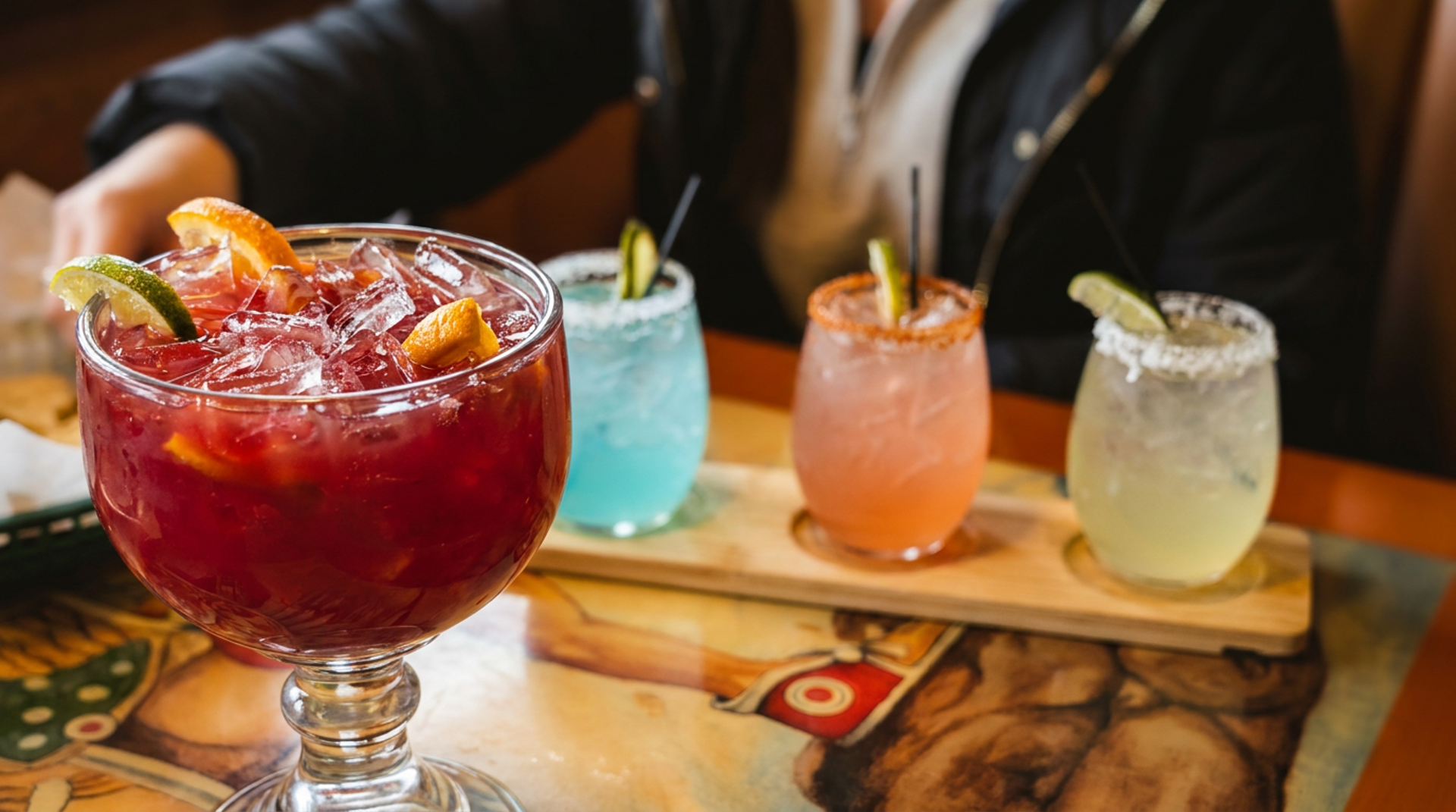 Happy hour and margarita flights
