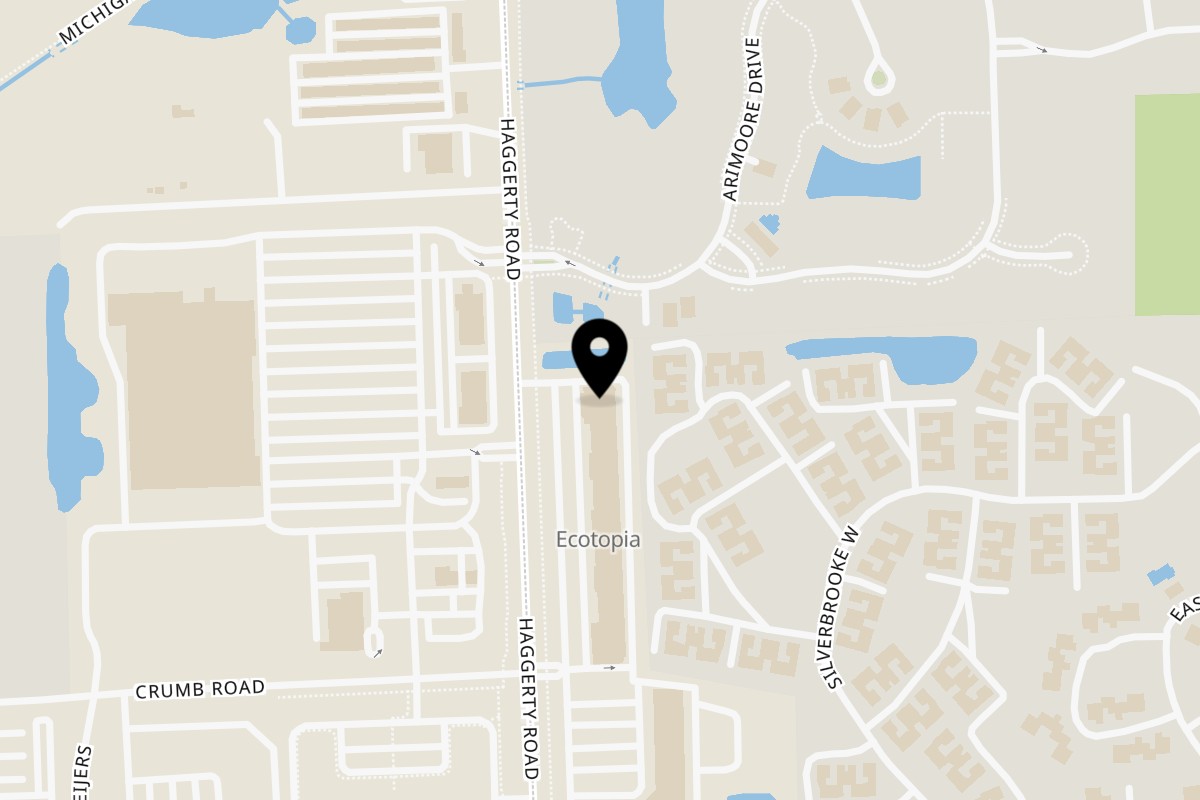 Map showing the location of Grand Azteca West Bloomfield on 6041 Haggerty Rd in West Bloomfield Township